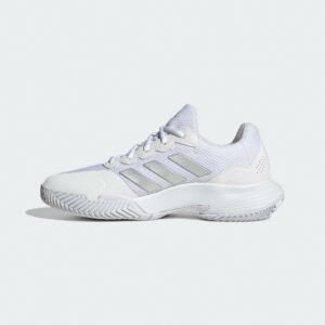 zapatillas-de-tenis-mujer-multipista-gamecourt-blanco-plateado